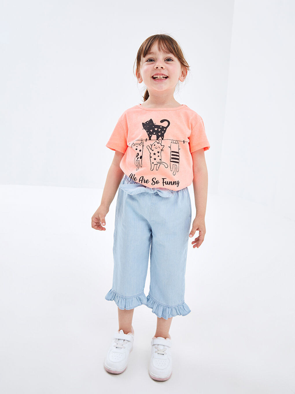 Jeans top for little girl clearance