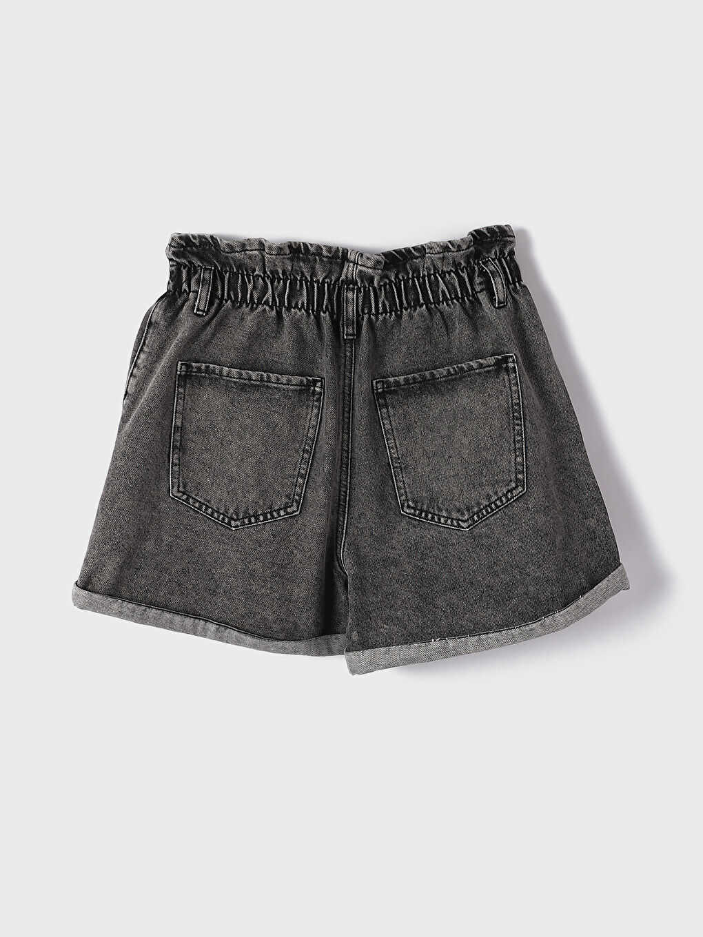 Elastic waist jean shorts womens store