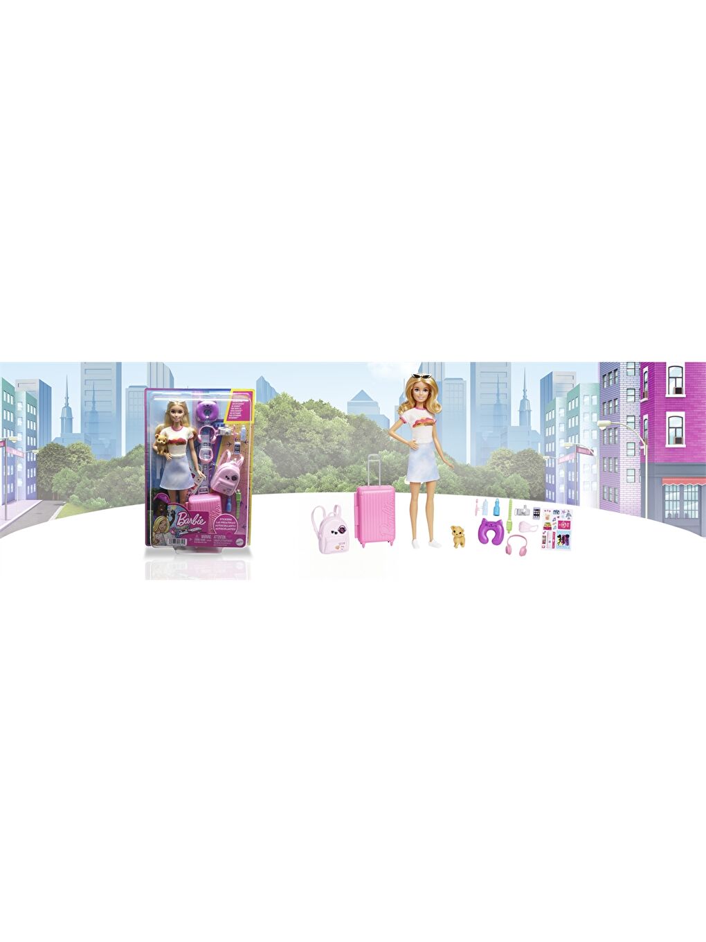 Barbie Travel Doll and Accessories -S4J711Z4-QBC - S4J711Z4