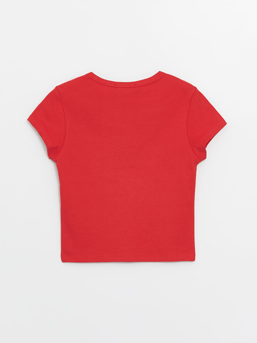 Tシャツ・カットソー   Women's Crop short-sleeved T-shirt 5FT1071 Jzuxvd Womens Summer Sexy Short Sleeve Square Neck Double