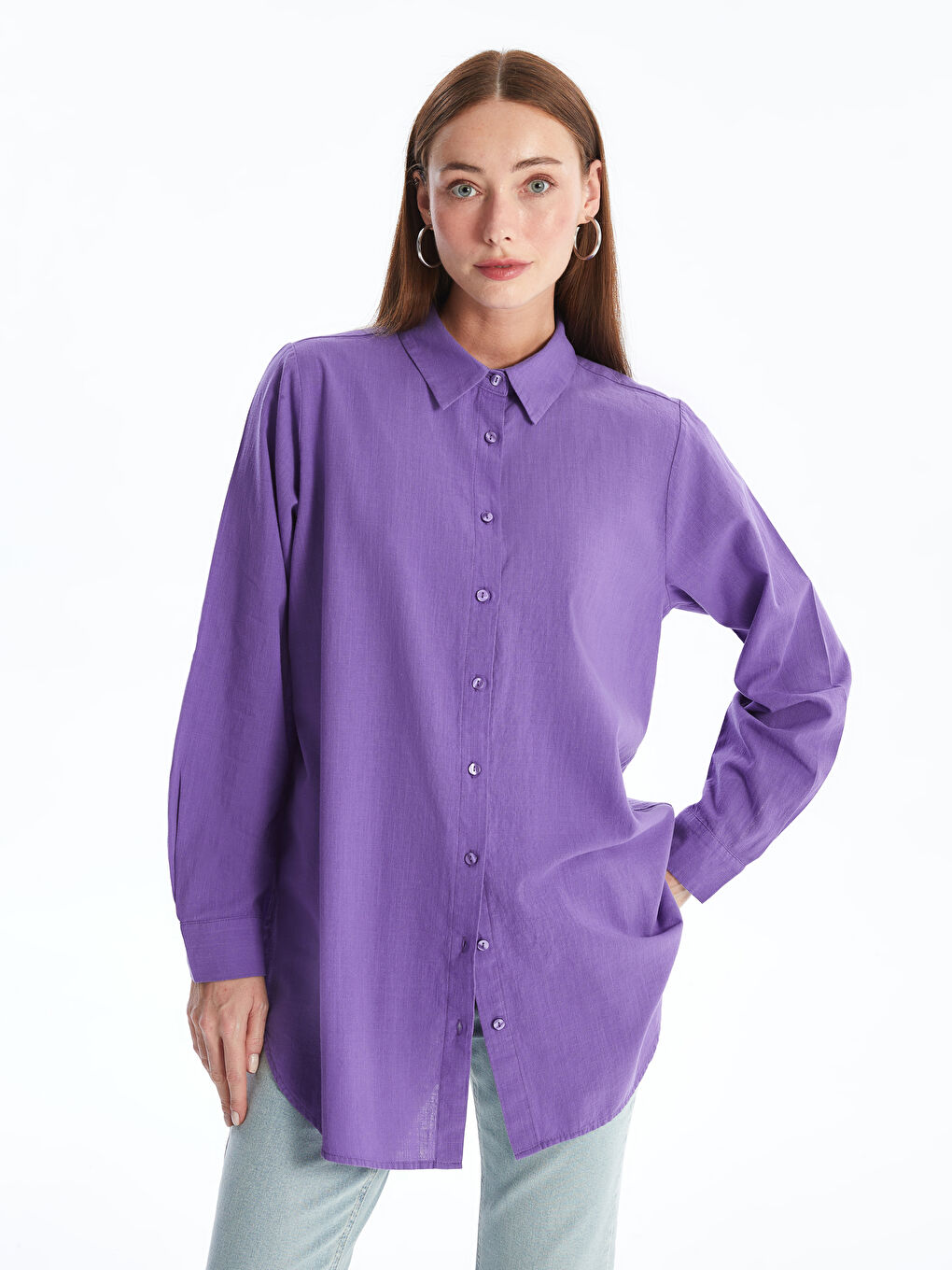 VIOLET Tunique en chemise S4JJ14Z8 H7Q S4JJ14Z8 H7Q LC Waikiki