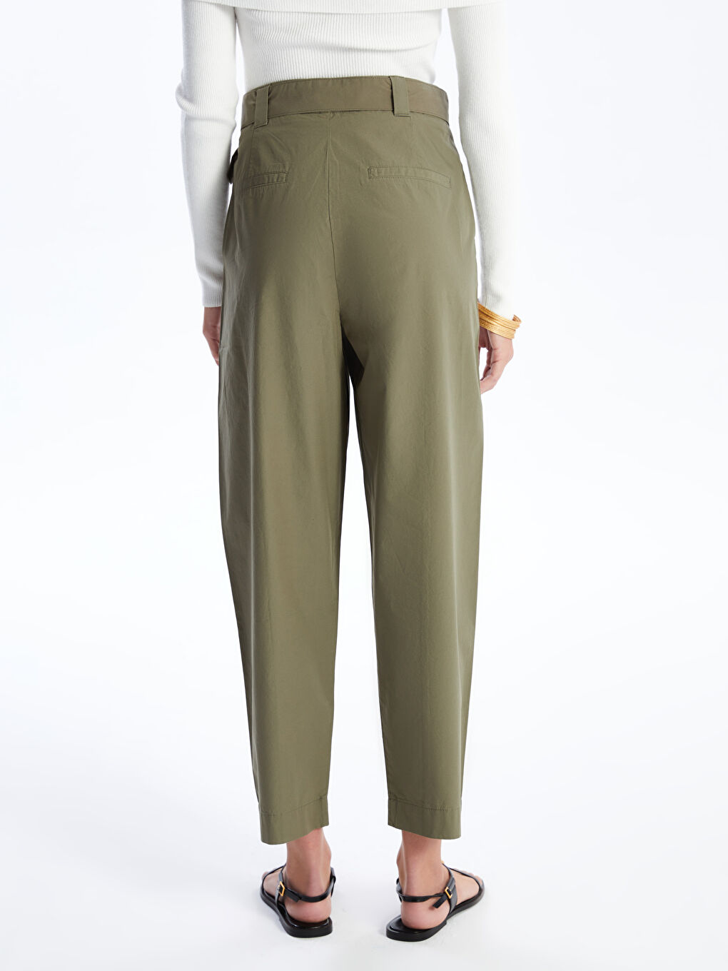 Belted Waist Slim Fit Women's Cargo Pants -S4JN98Z8-HDA - S4JN98Z8-HDA - LC  Waikiki