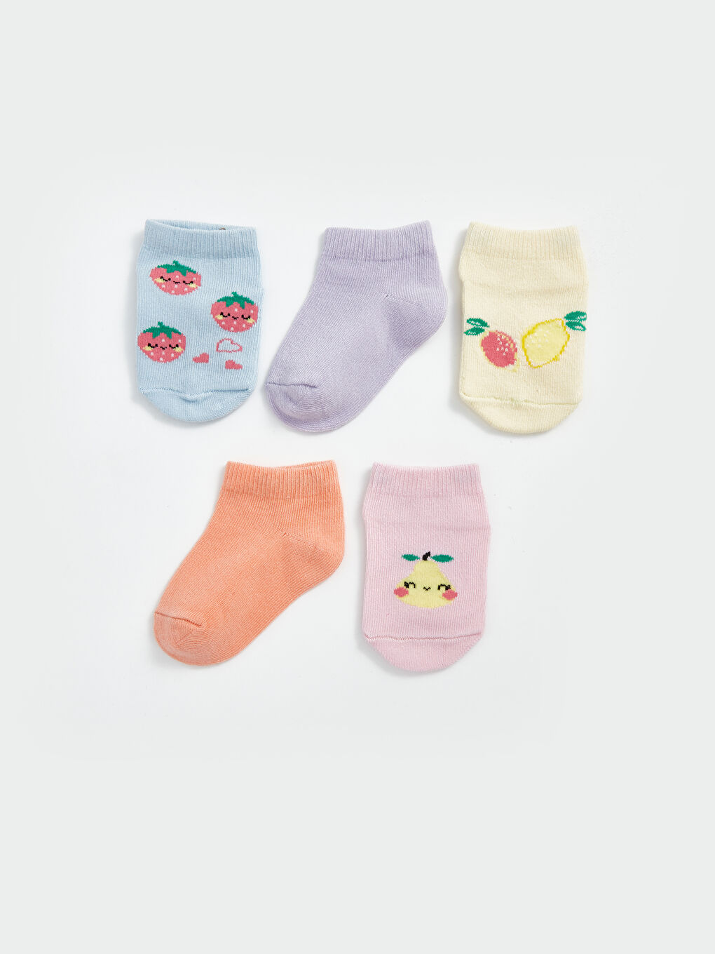 Printed Baby Girl Booties Socks 5 Pieces S4K497Z1 VYD S4K497Z1 VYD LC Waikiki