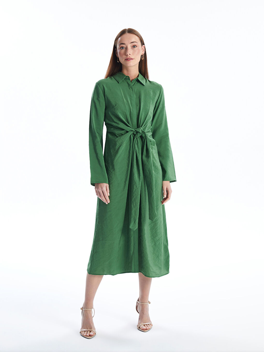 Plain Long Sleeve Women Shirt Dress -S4KQ20Z8-R51 - S4KQ20Z8 Plain Long Sleeve Women Shirt Dress -S4KQ20Z8-R51 - S4KQ20Z8