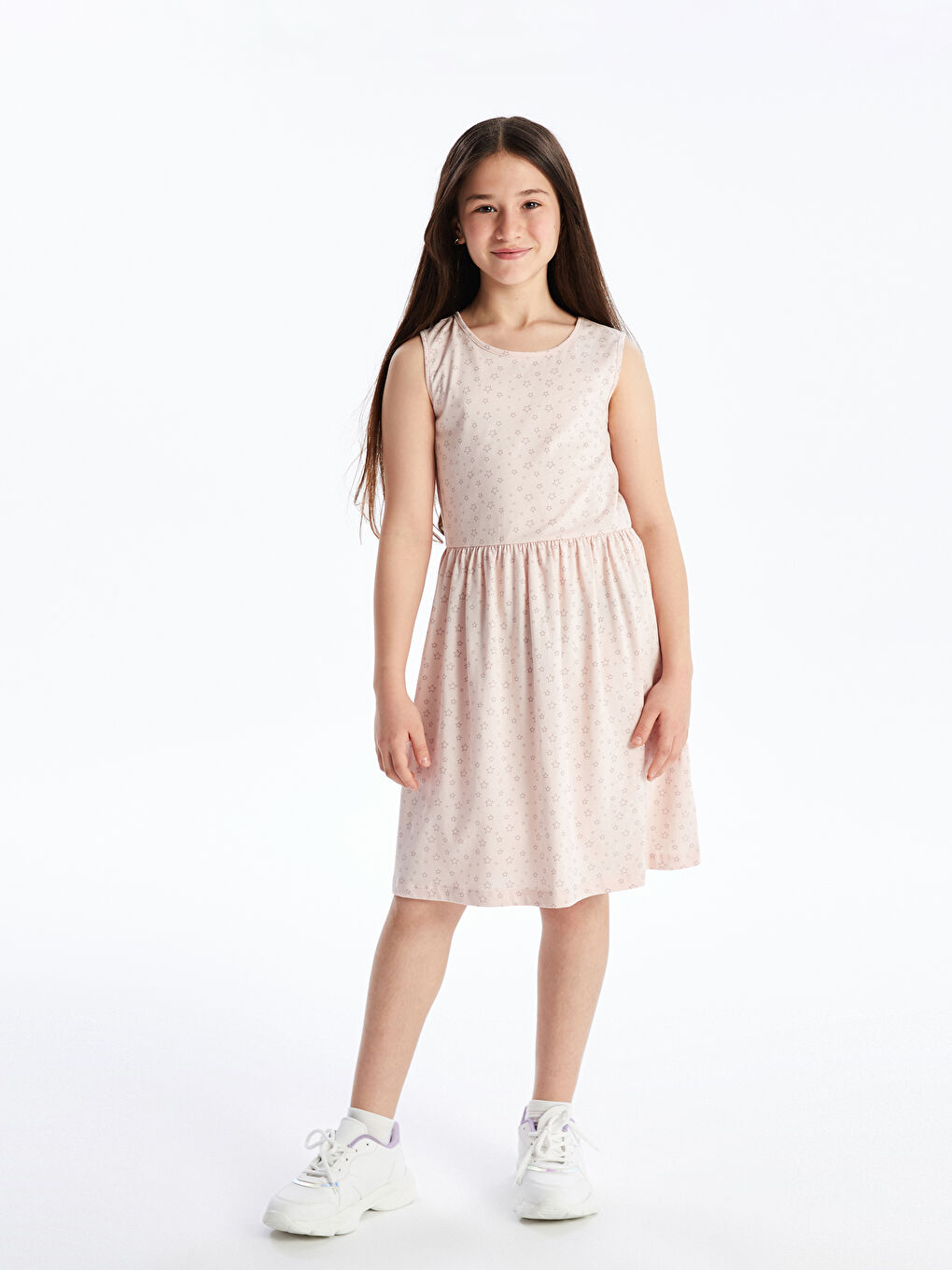 Crew Neck Printed Girl Dress S4KR84Z4 LSZ S4KR84Z4 LSZ LC Waikiki