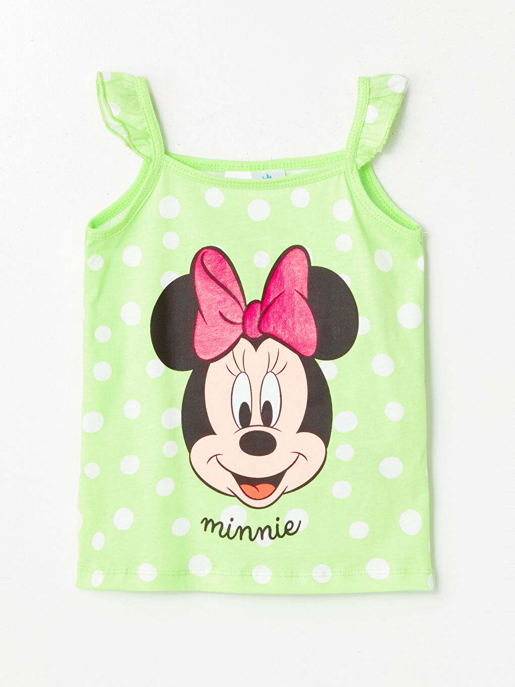 Square Collar Baby Girls' Minnie Mouse Printed Shorts Pyjama