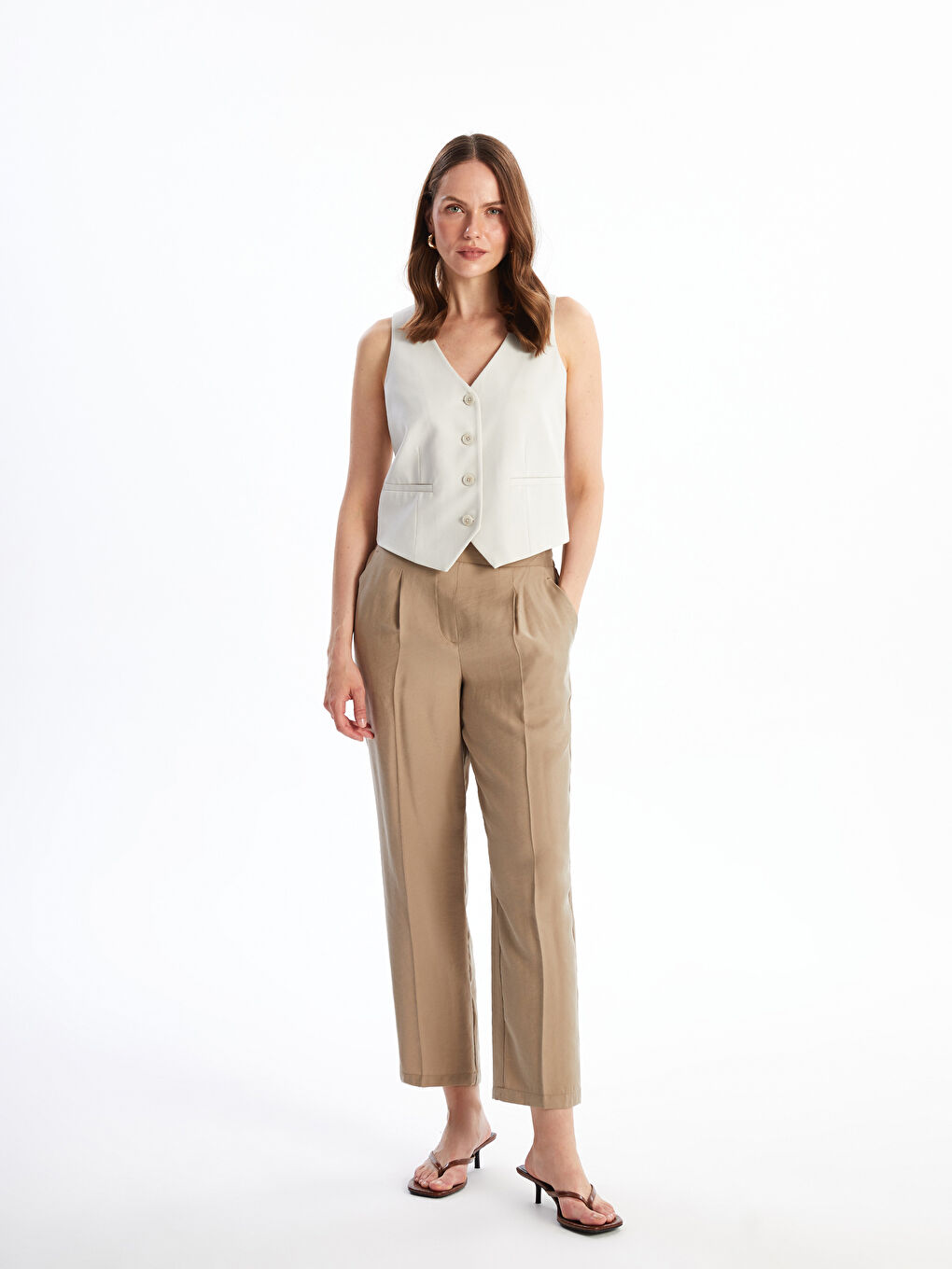 Carrot Cut Women Pants With Elastic Waist -S4L279Z8-KL8 - S4L279Z8-KL8 - LC  Waikiki