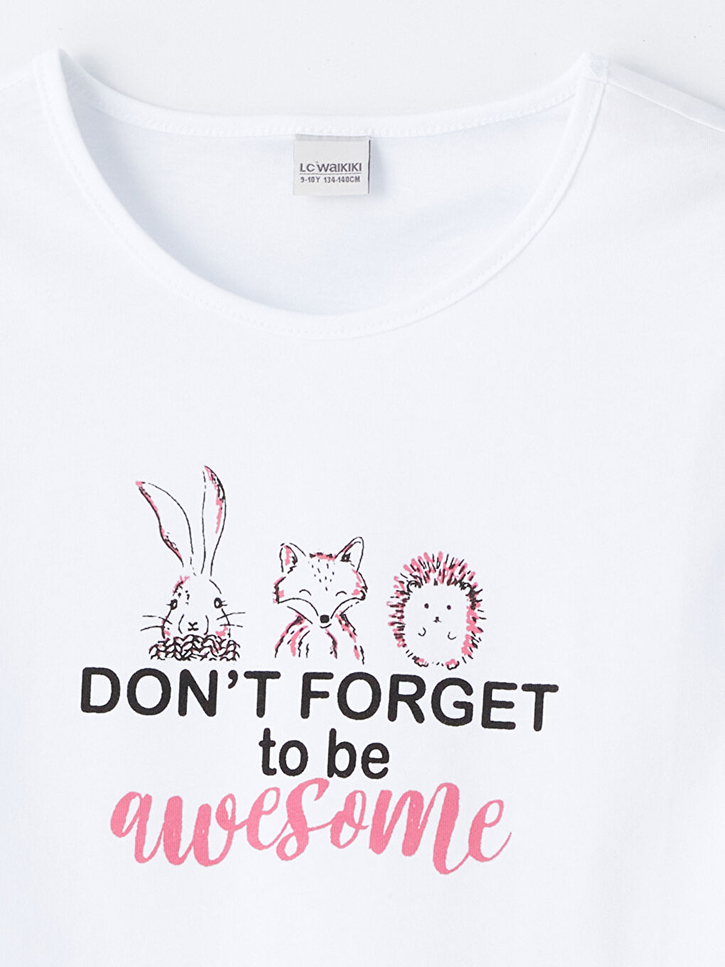 LC WAIKIKI Crew Neck Printed Short Sleeve Girls' T-Shirt