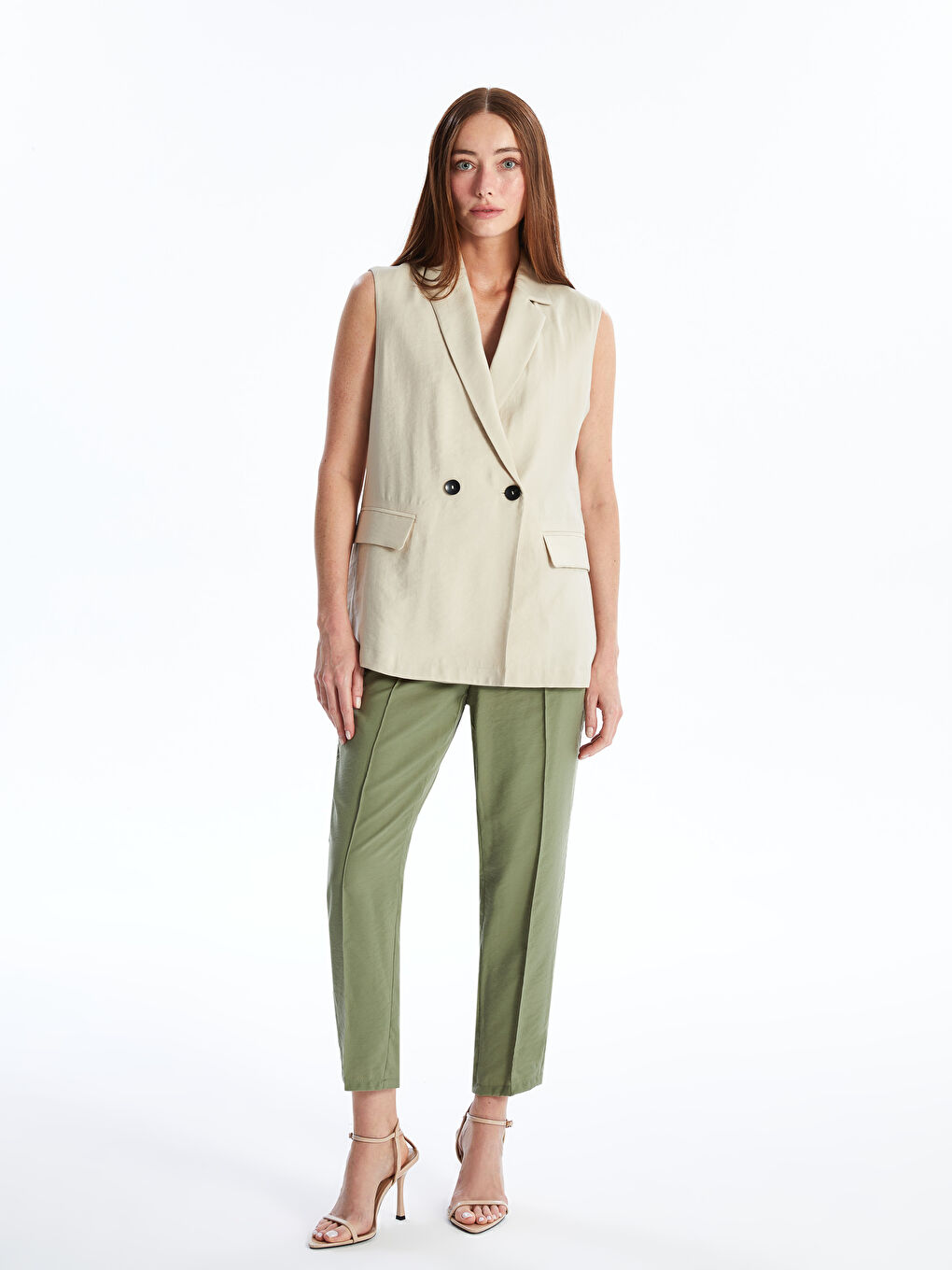 Buttoned Plaid Long Sleeve Gabardine Women's Shirt Jacket