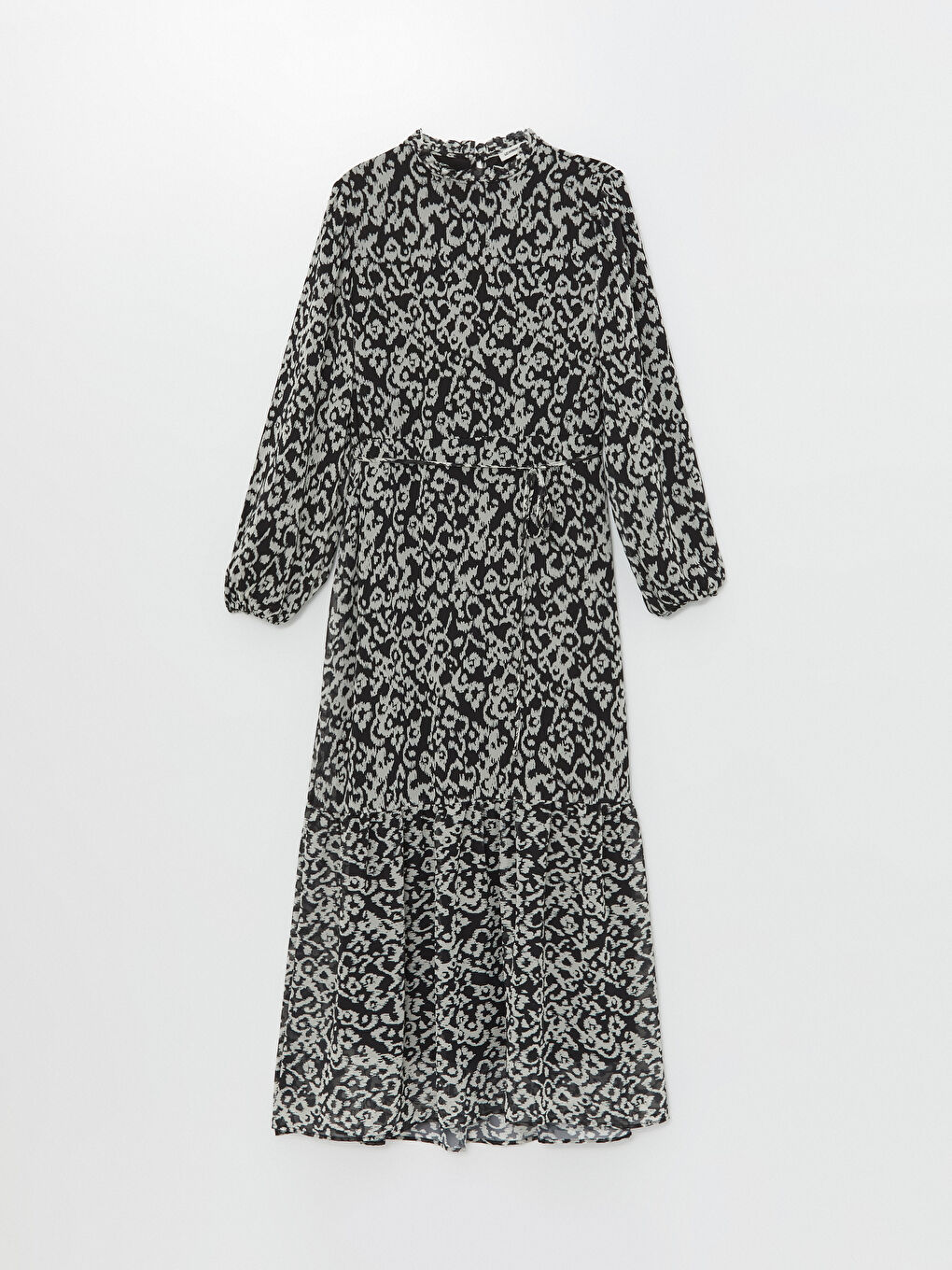 Crew Neck Patterned Long Sleeve Women s Dress S4MD20Z8 LQJ S4MD20Z8 LQJ LC Waikiki