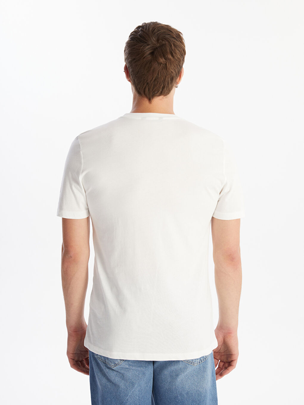 تی شرت مردانه اسلیم فیت ال سی وایکیکی کژوال S4MI37Z8 | LCW Casual - Image 5