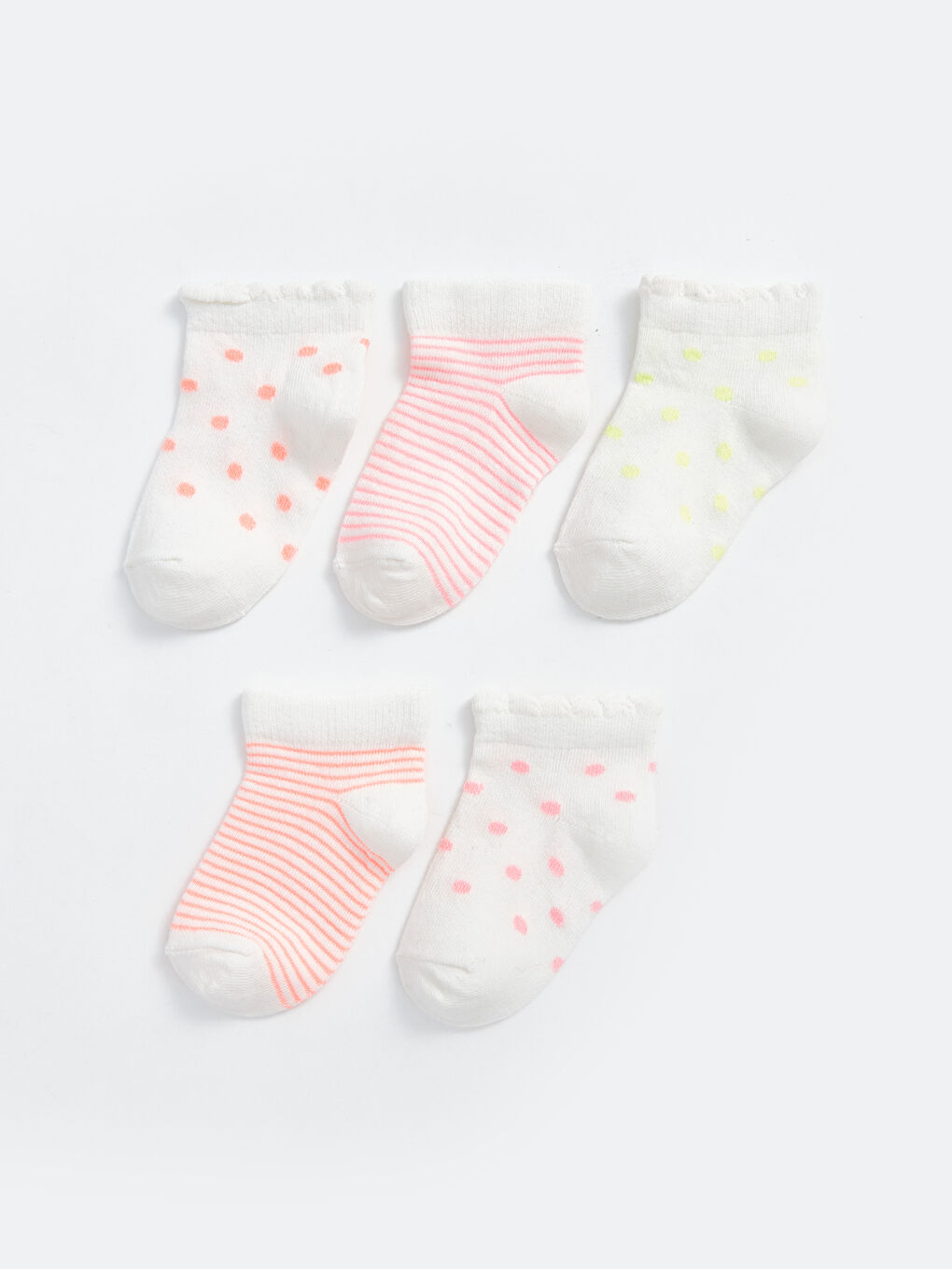 Printed Baby Girl Booties Socks 5 Pieces S4MK71Z1 LHK S4MK71Z1 LHK LC Waikiki