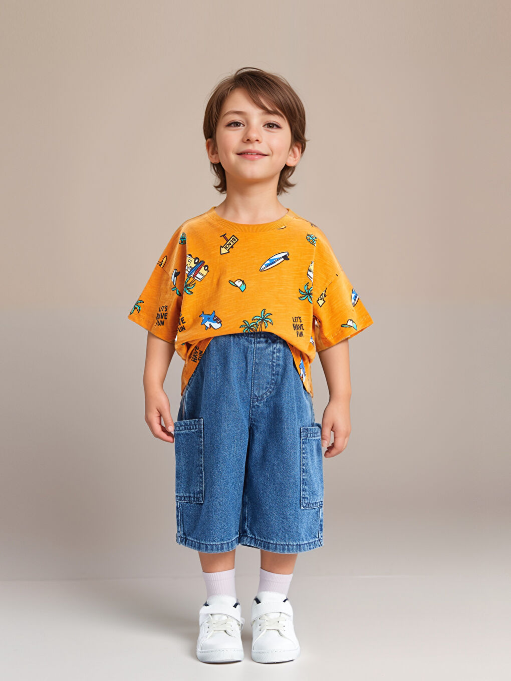 Basic Baby Boy Jean Shorts With Elastic Waist -S4NJ14Z1-563 - S4NJ14Z1-563  - LC Waikiki
