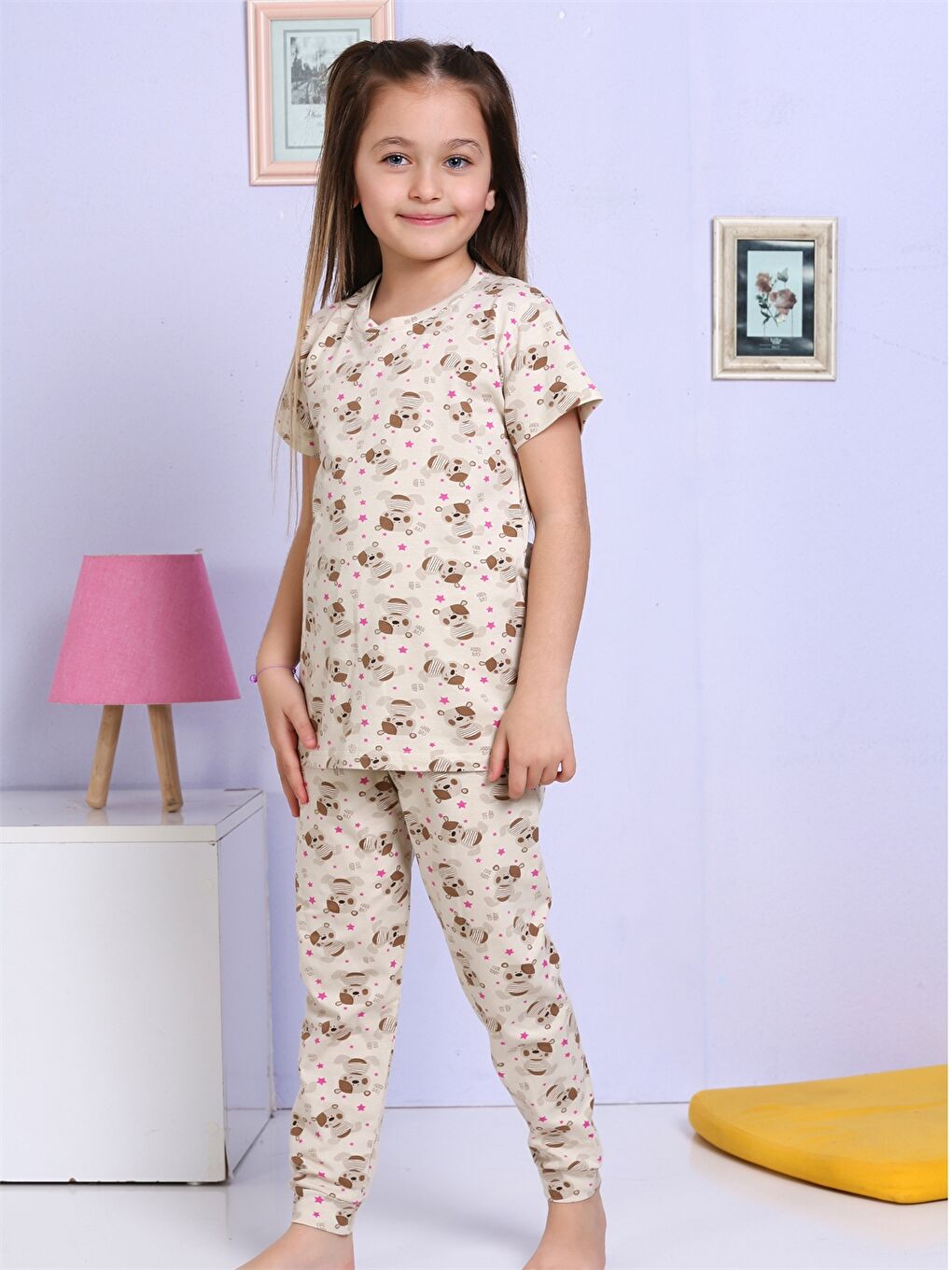 ست پیژامه دخترانه رگولار الماس کیدز S4NU99Z4 | Elmas Kids - Image 2