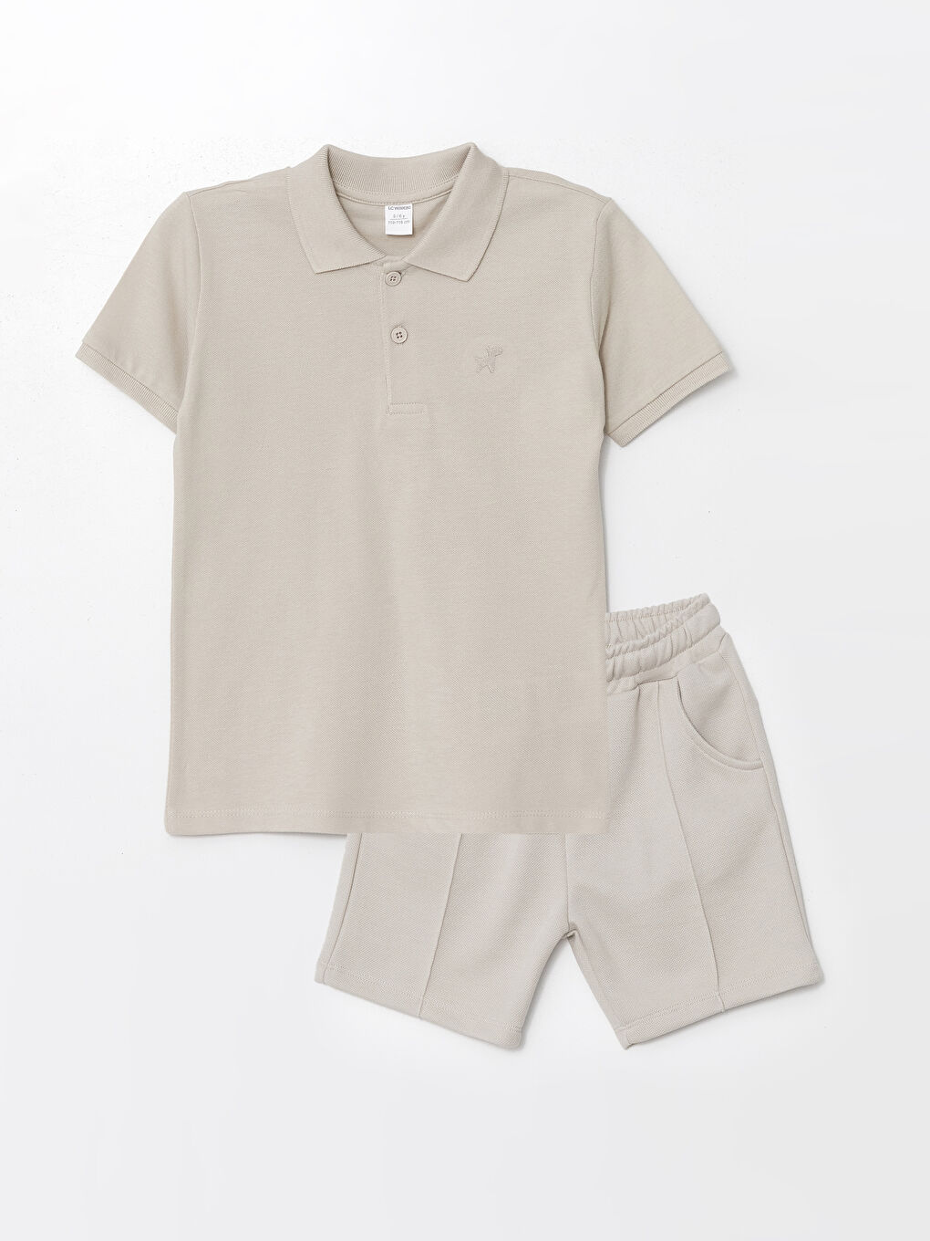 Polo Neck Short Sleeve Embroidered Men's T-Shirt and Shorts