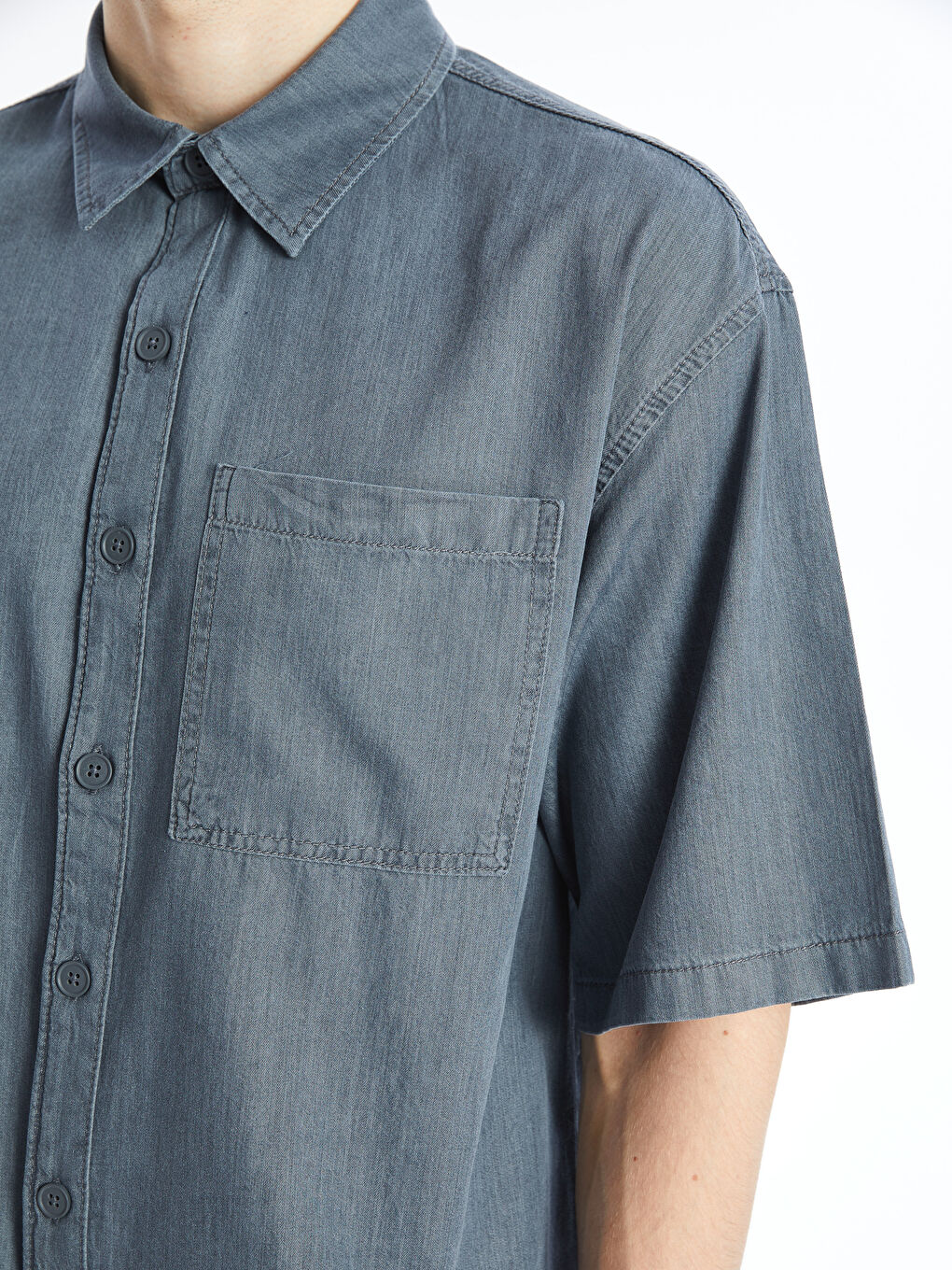 پیراهن جین مردانه ریلکس ال سی وایکیکی S4OB37Z8 | LCW Jeans - Image 3