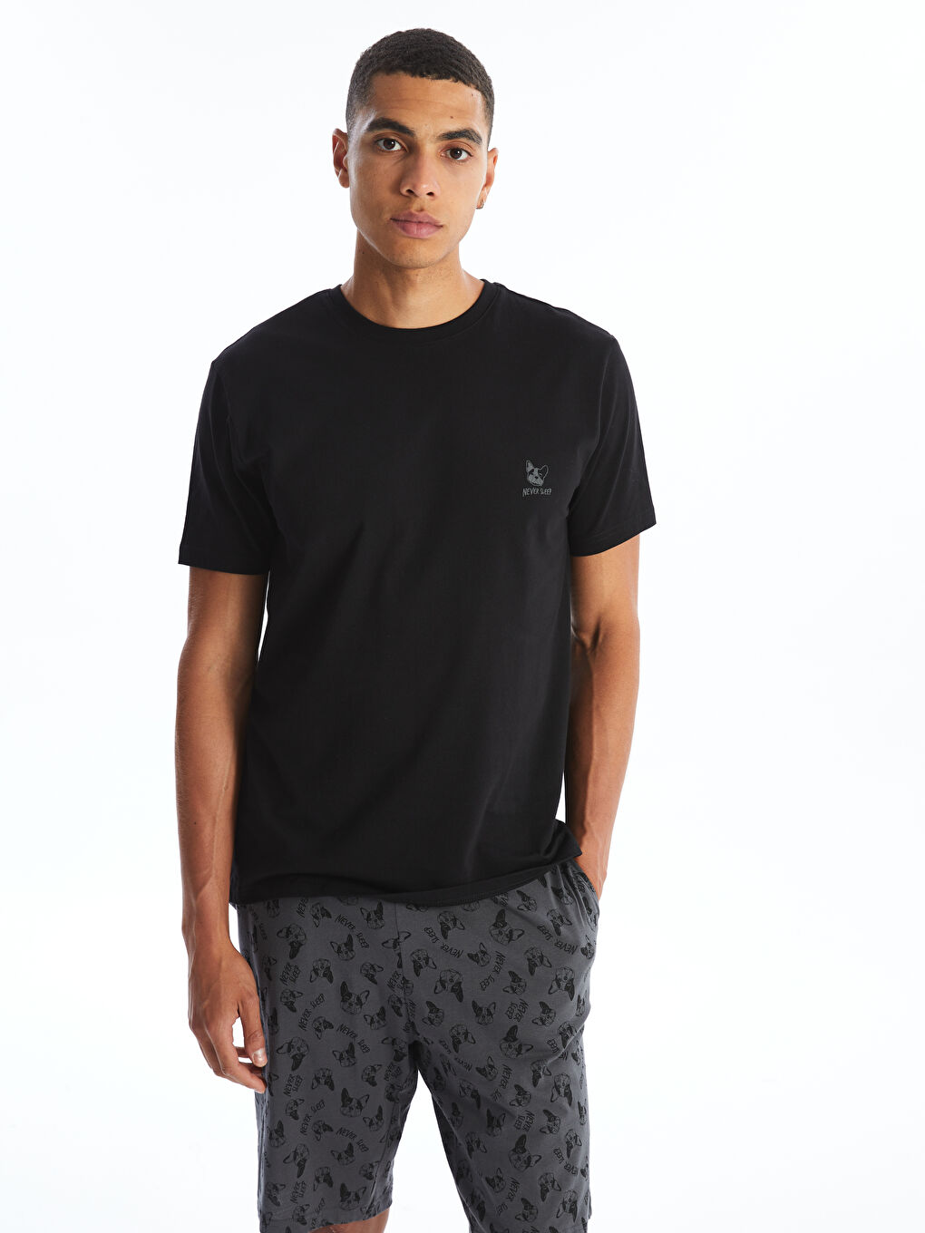 Standard Fit Men s Shorts Pajama Set S4OB40Z8 LQJ S4OB40Z8 LQJ LC Waikiki