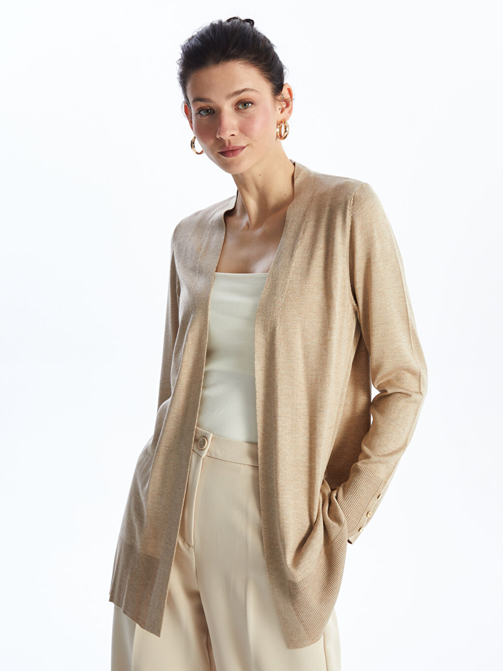 Cardigan Matalan Women's Sweaters Oatmeal Longline Cardigans