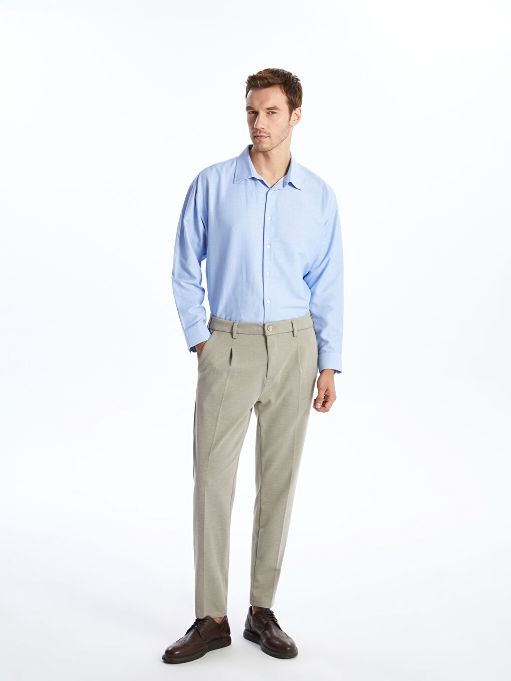 Standard Fit Men's Chino Trousers -W40423Z8-L8T - W40423Z8