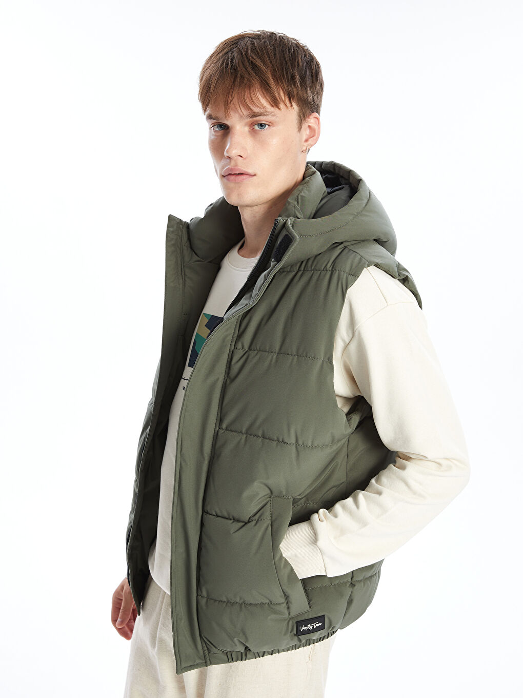 24時間限定タイムセール Fit Standard Hooded W40441Z8 - -W40441Z8-HCZ Vest Down Men's トップス