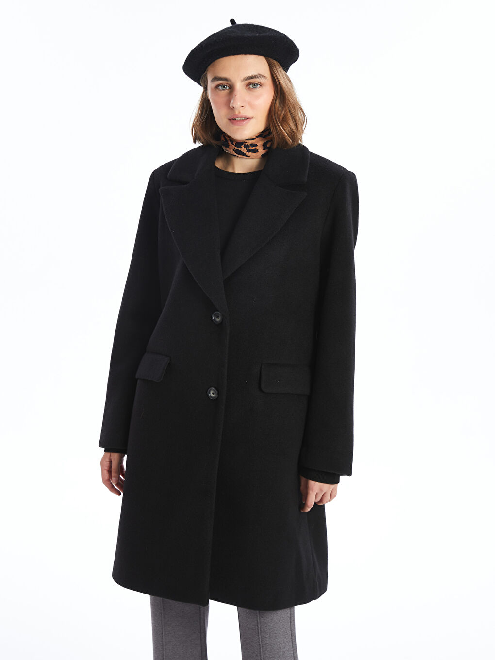Jacket Collar Regular Long Sleeve Women's Cachet Coat
