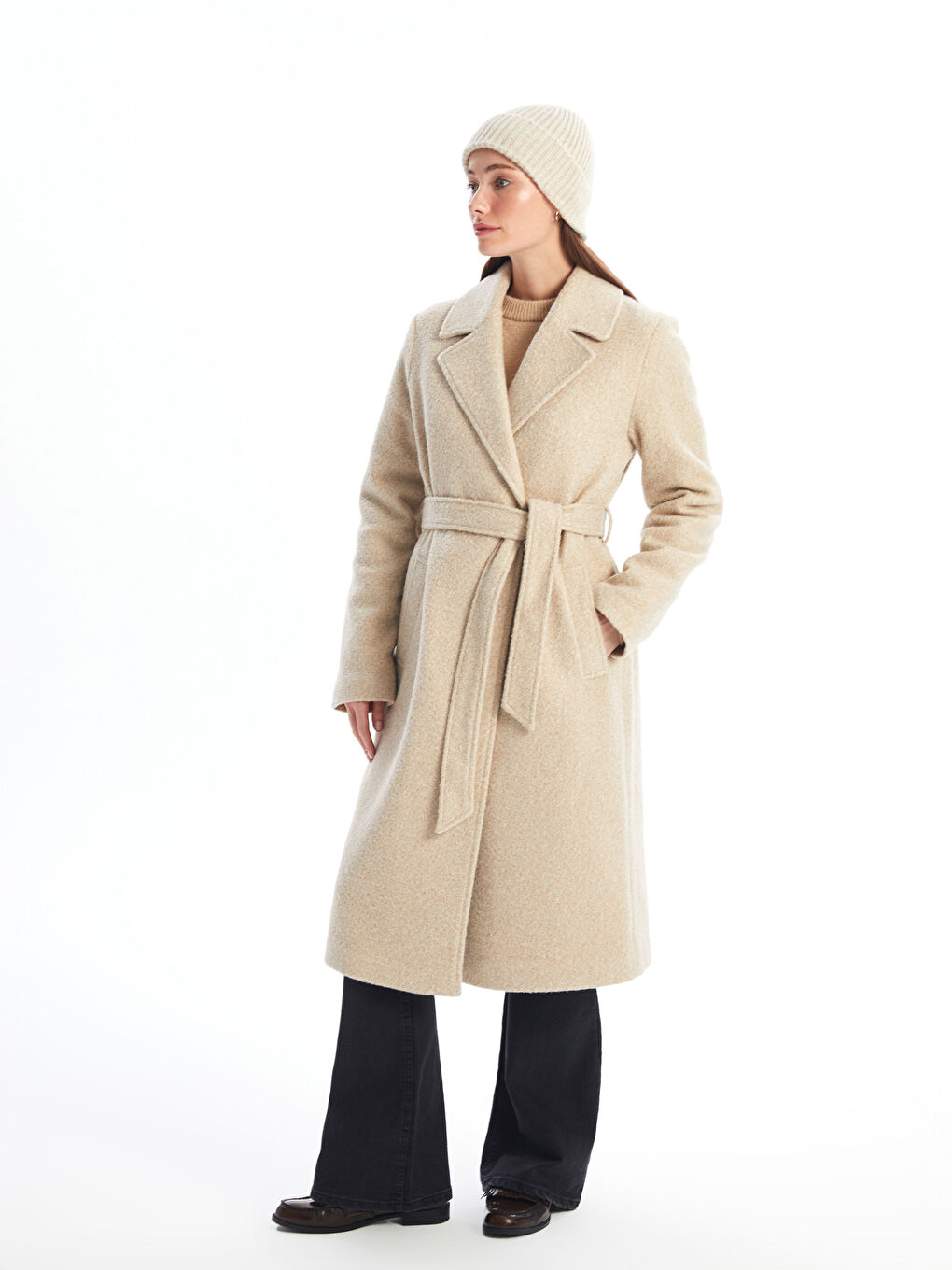 Jacket Collar Women's Cachet Overcoat -W40820Z8-FWM