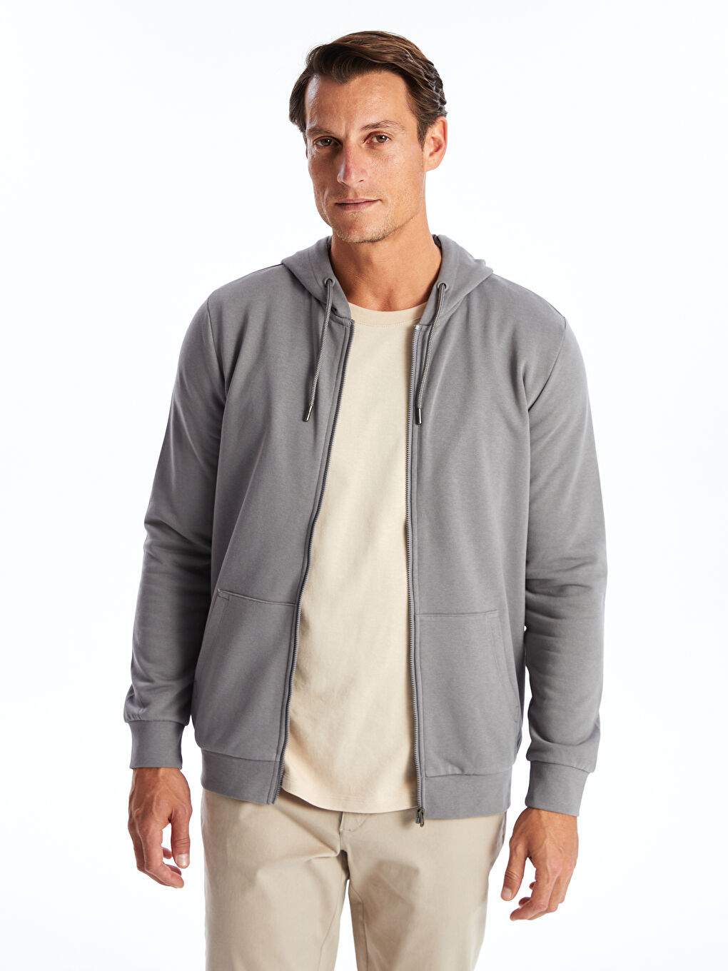 高感度ショップで2023年売れたブランド Sleeve Long Hooded Men's -W40829Z8 Sweatshirt Zippered Thick レディースウェア