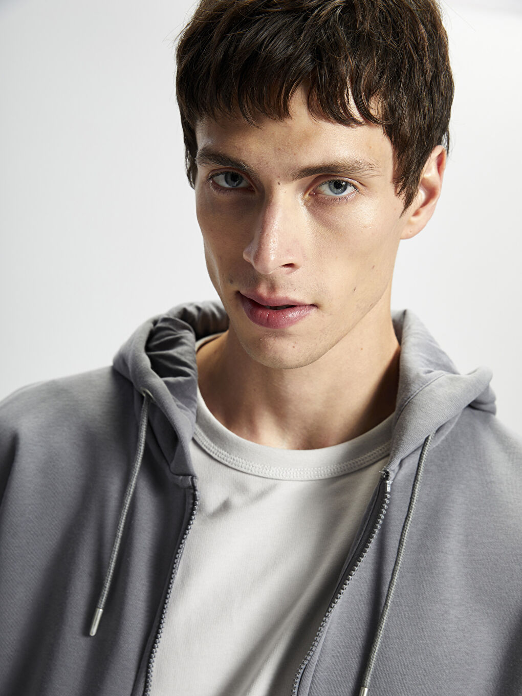 Hooded Long Sleeve Men's Thick Zippered Sweatshirt -W40829Z8