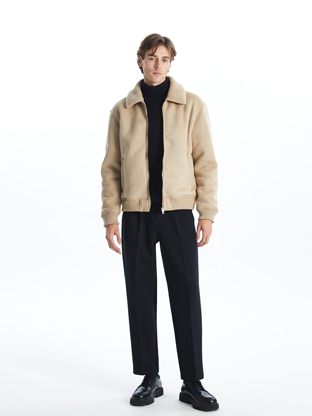 BEIGE Short Coat -W41102Z8-S0L - W41102Z8-S0L - LC Waikiki