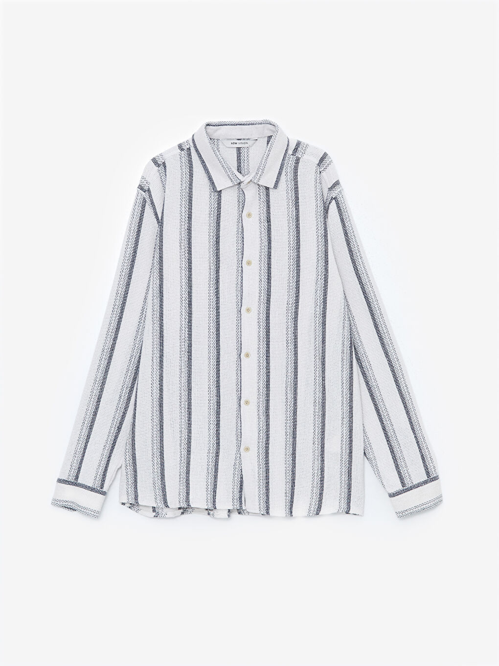 Regular Fit Long Sleeve Striped Men's Shirt -W41227Z8-SZQ
