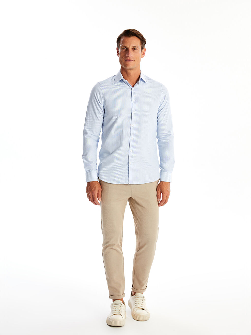 Long Sleeve Light Blue Shirt Beige Chinos Blue Shirt Beige Chinos Shop
