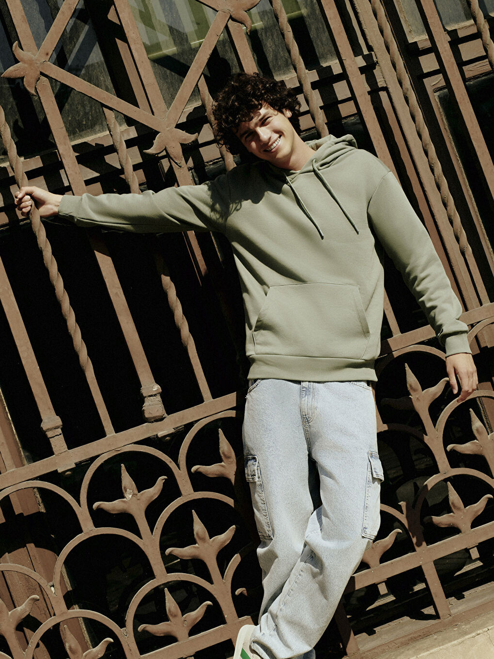 Long Sleeve Men's Thick Hoodie -W41590Z8-S8V - W41590Z8-S8V
