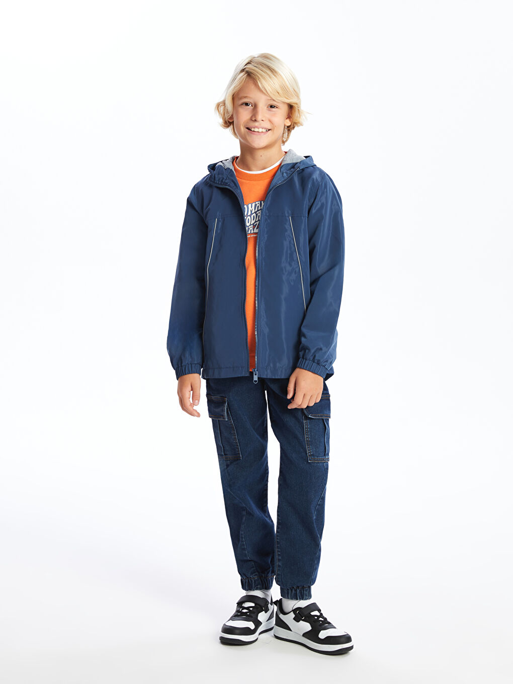 Hooded Reflector Detailed Boy's Coat -W42138Z4-HHX - W42138Z4-HHX - LC  Waikiki