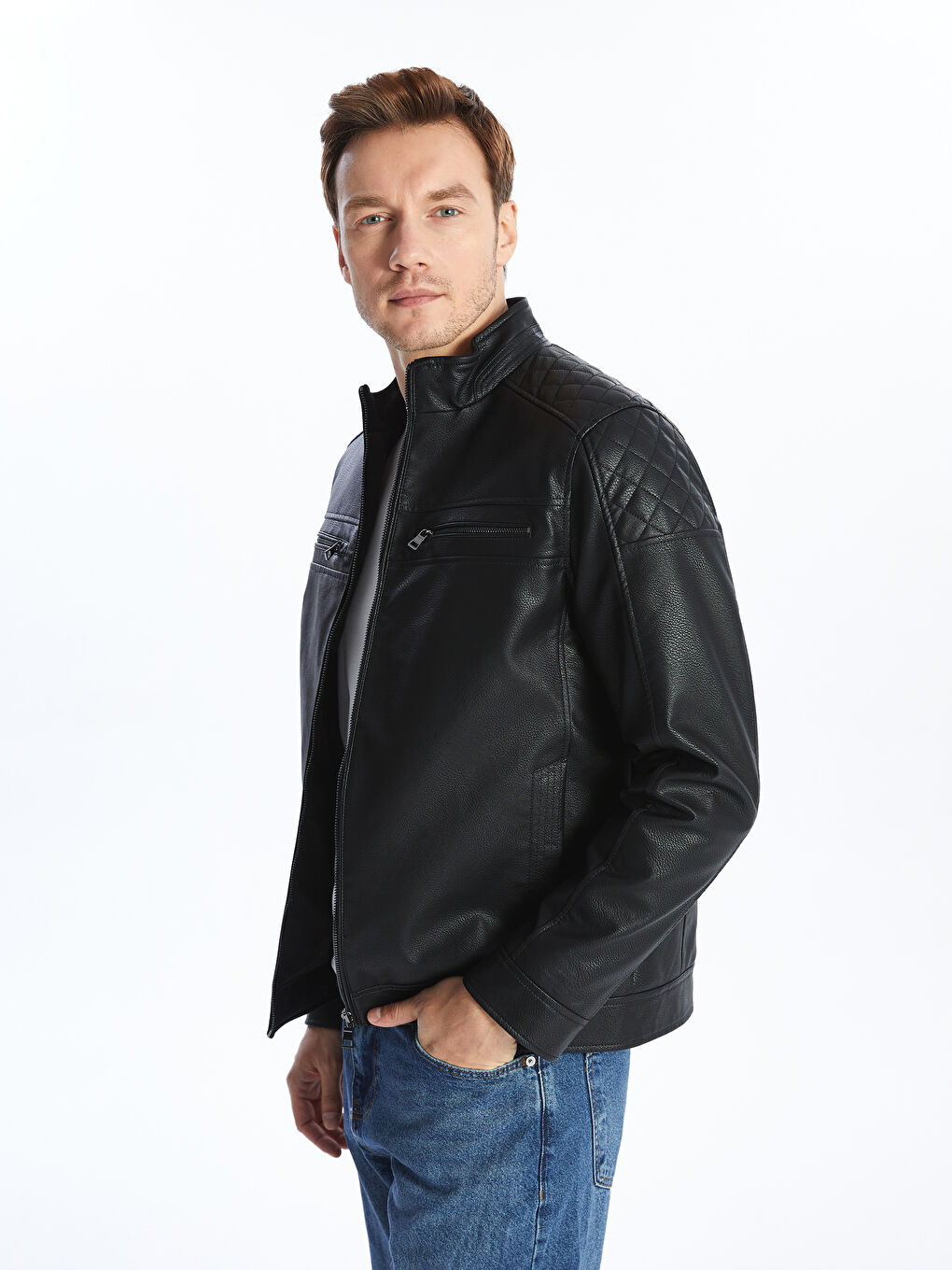 Regular Fit Long Sleeve Men's Shirt Jacket -W35295Z8-V9Z - W35295Z8-V9Z -  LC Waikiki
