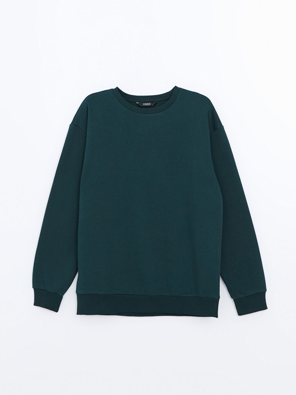 Crew Neck Long Sleeve Men's Thick Sweatshirt -W42251Z8-YKN