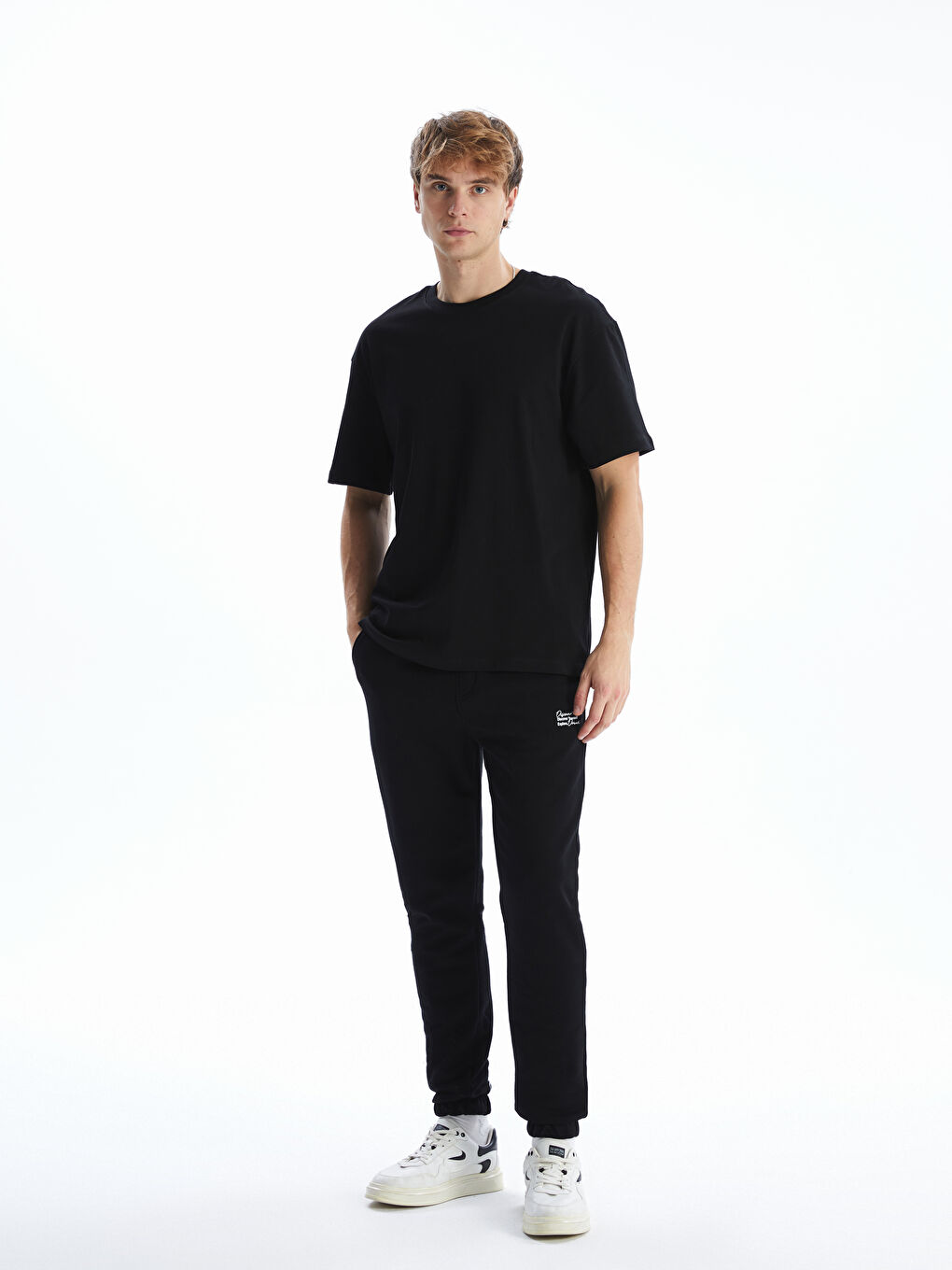 Crew Neck Short Sleeve Combed Cotton Men's T-shirt -W42252Z8-CVL -  W42252Z8-CVL - LC Waikiki