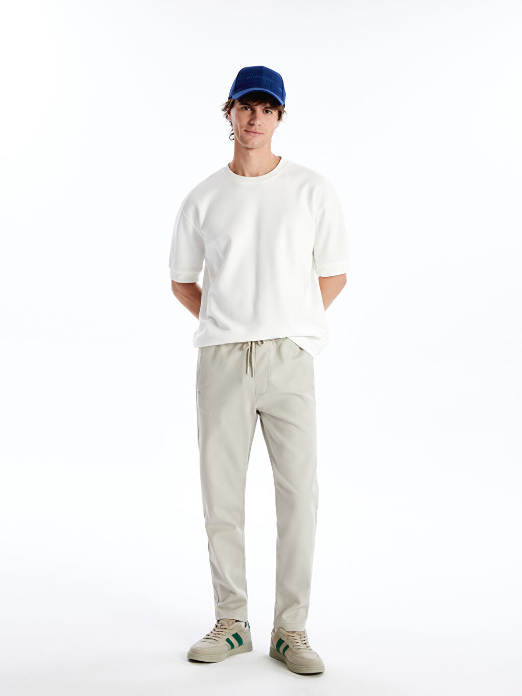 XSIDE Slim Fit Dobby Fabric Men's Trousers -W42280Z8-RST