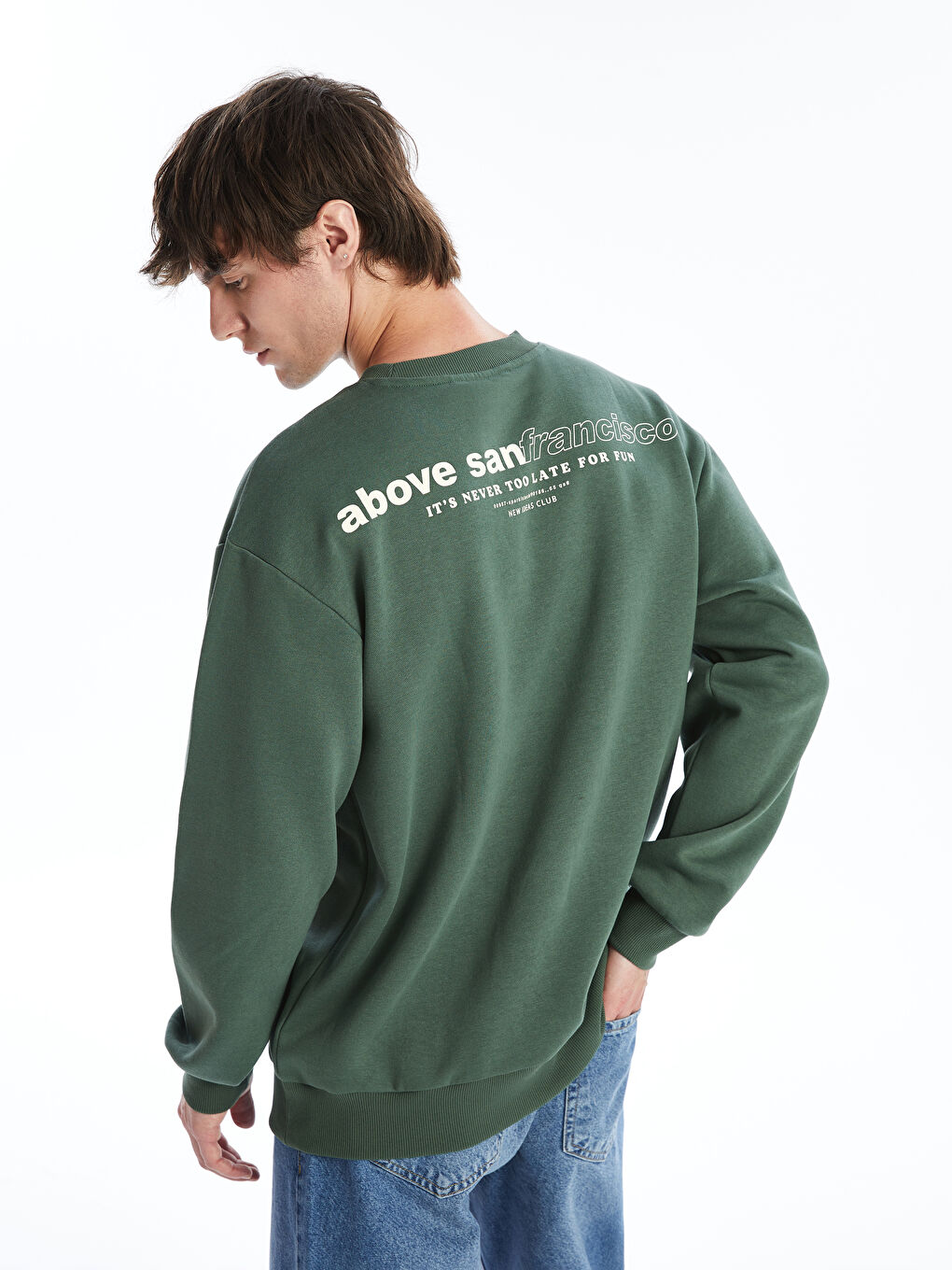 Crew Neck Long Sleeve Printed Men s Thick Sweatshirt W42294Z8 PEC W42294Z8 PEC LC Waikiki