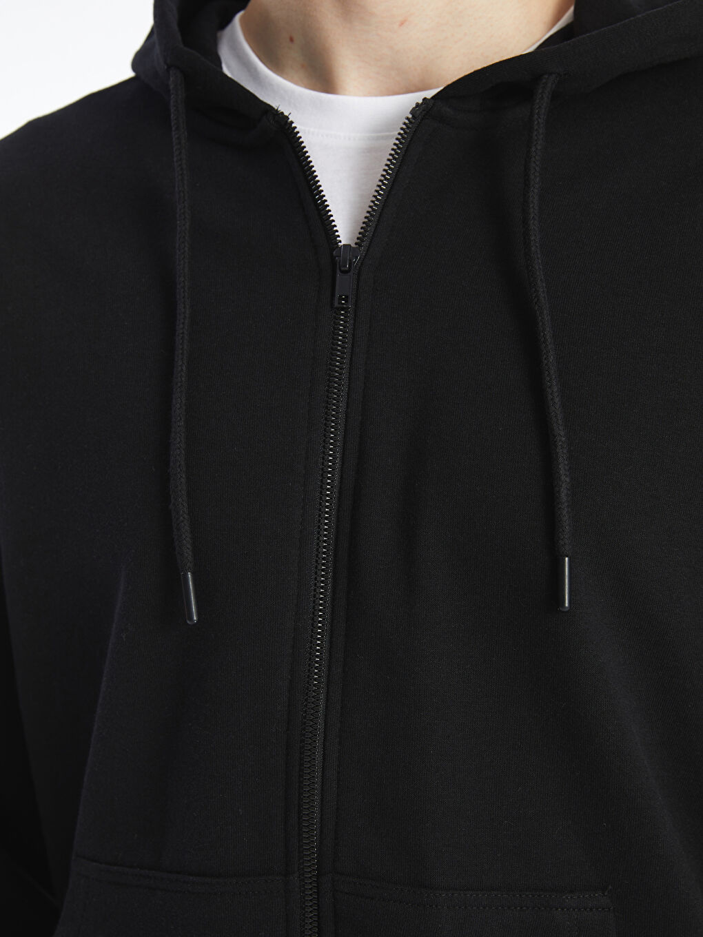 Hooded Long Sleeve Men's Thick Zippered Sweatshirt -W42330Z8 Hooded Long Sleeve Men's Thick Zippered Sweatshirt -W42330Z8