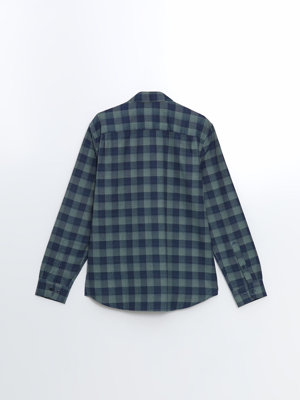 直営店に限定 Regular Shirt Men's Gabardine Plaid Sleeve Long Fit ウェア