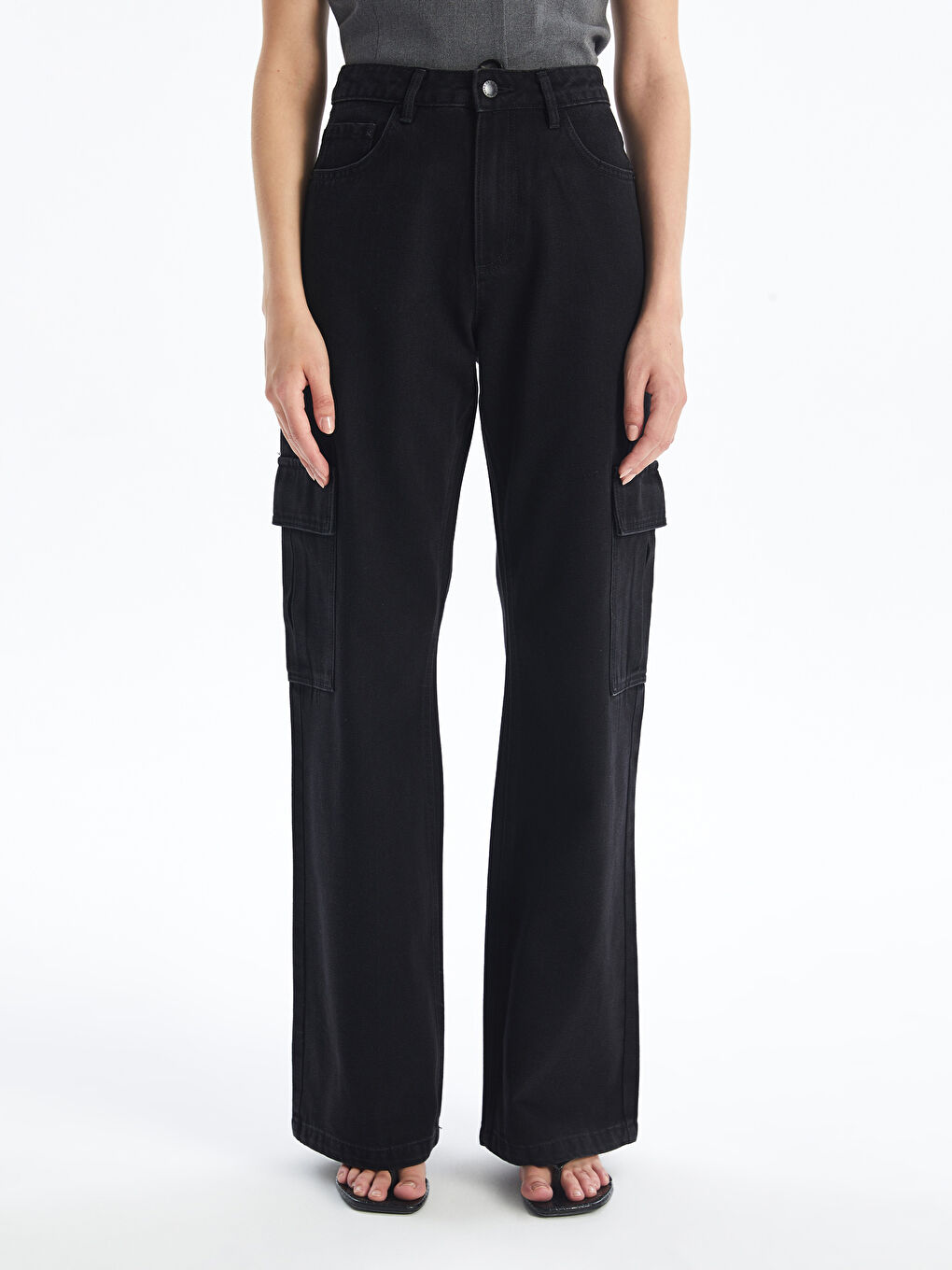 Wideleg Women's Cargo Jean Pants -W42410Z8-327 - W42410Z8 Wideleg Women's Cargo Jean Pants -W42410Z8-327 - W42410Z8