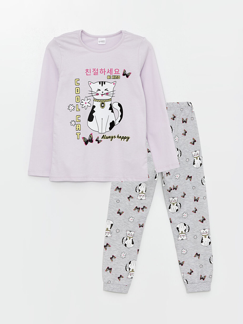 Ensemble De Pyjama Pour Filles A Manches Longues Et Col Rond W42494Z4 FYE W42494Z4 FYE LC Waikiki