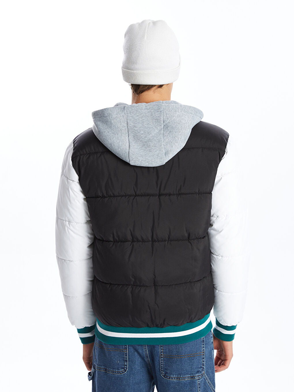 Standard Fit College Collar Men's Bomber Jacket -W42576Z8