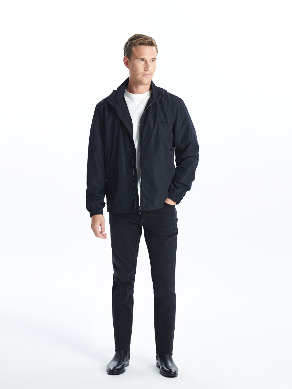 ☆J.S.B. ウィンドブレーカー Sサイズ 青/黒☆ SOUTHBLUE Standard Fit Hooded Men's Coat -W43012Z8-Y3X