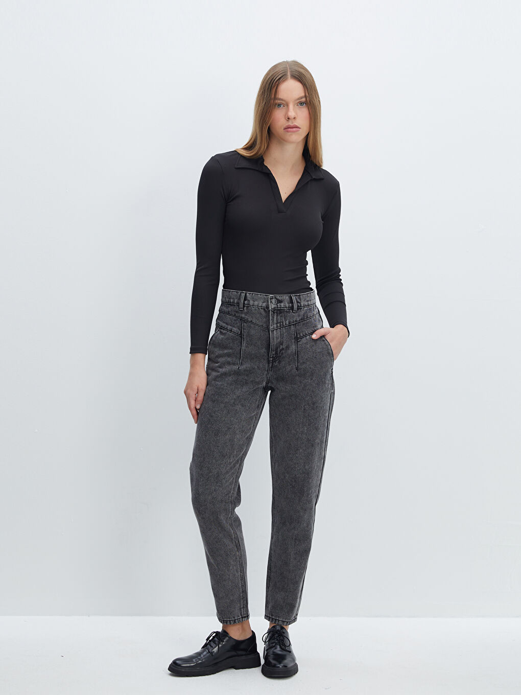 LC WAIKIKI Mom Fit Women's Jeans -W43188Z8-GRD W43188Z8-GRD LC