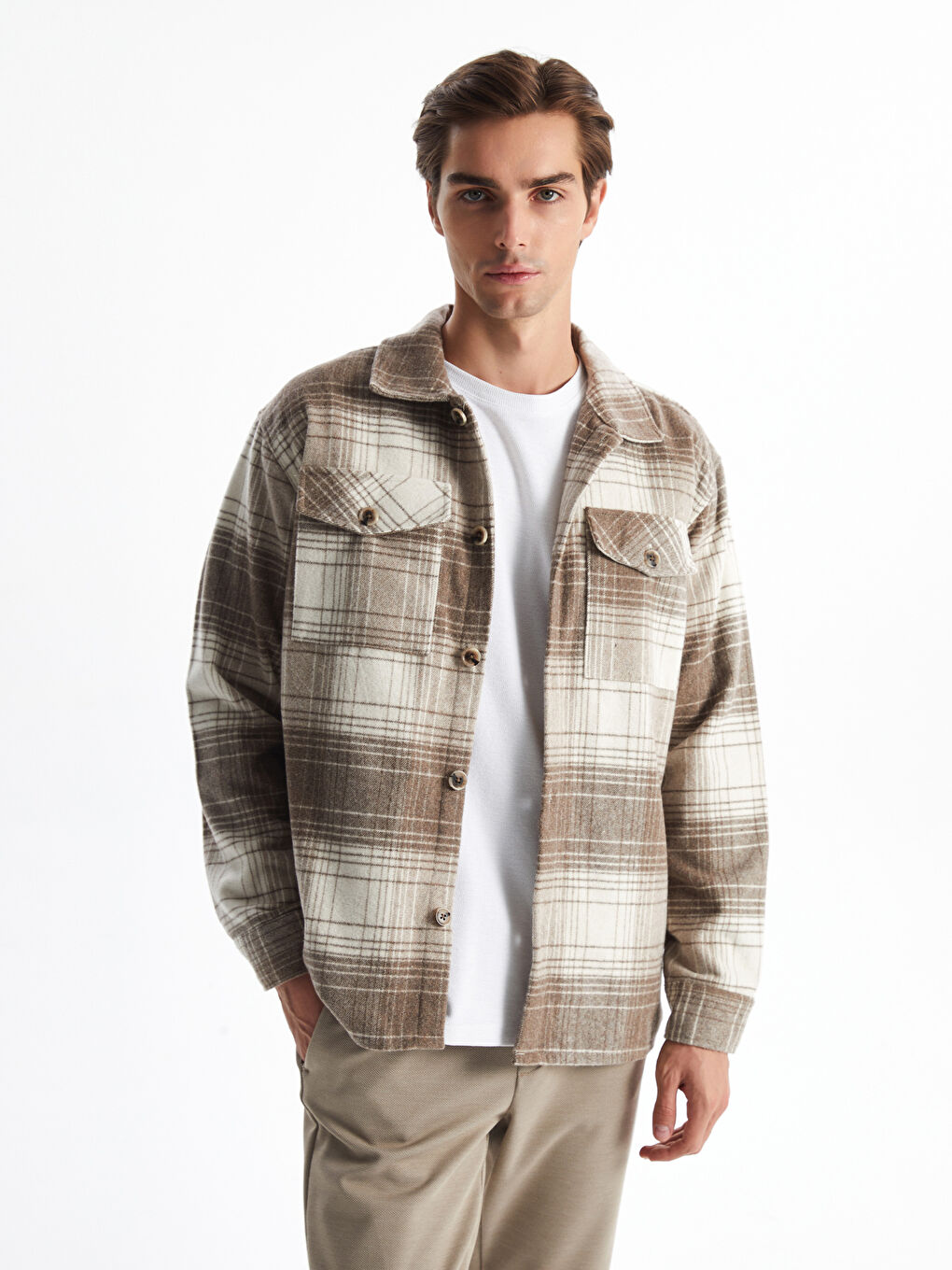 Long sleeve shirt jacket top