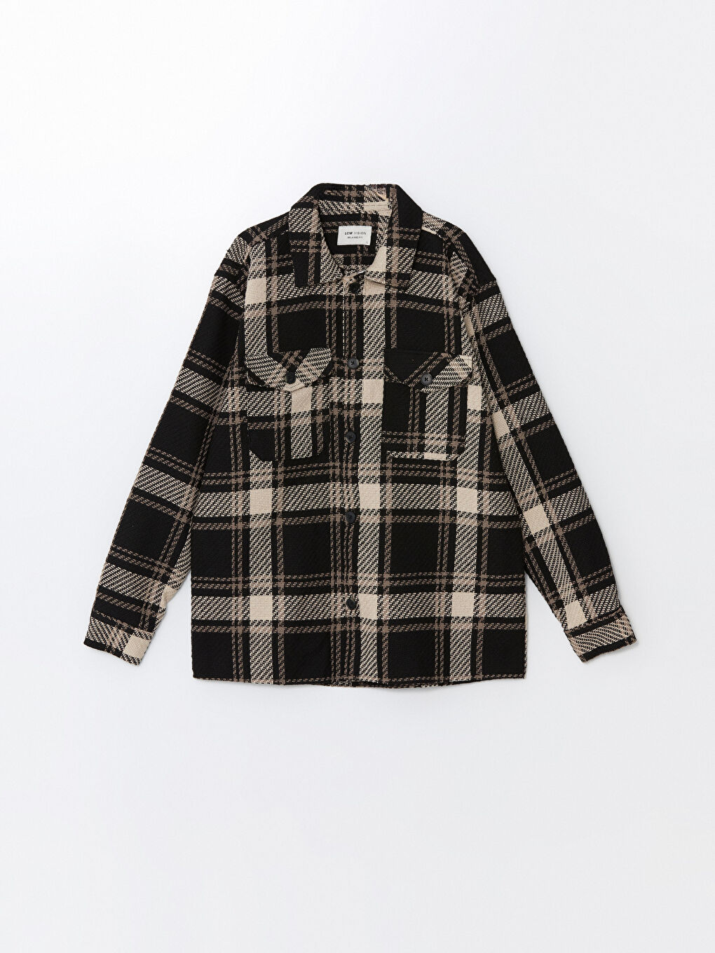 Regular Fit Long Sleeve Plaid Men's Shirt Jacket -W43378Z8-LKX -  W43378Z8-LKX - LC Waikiki