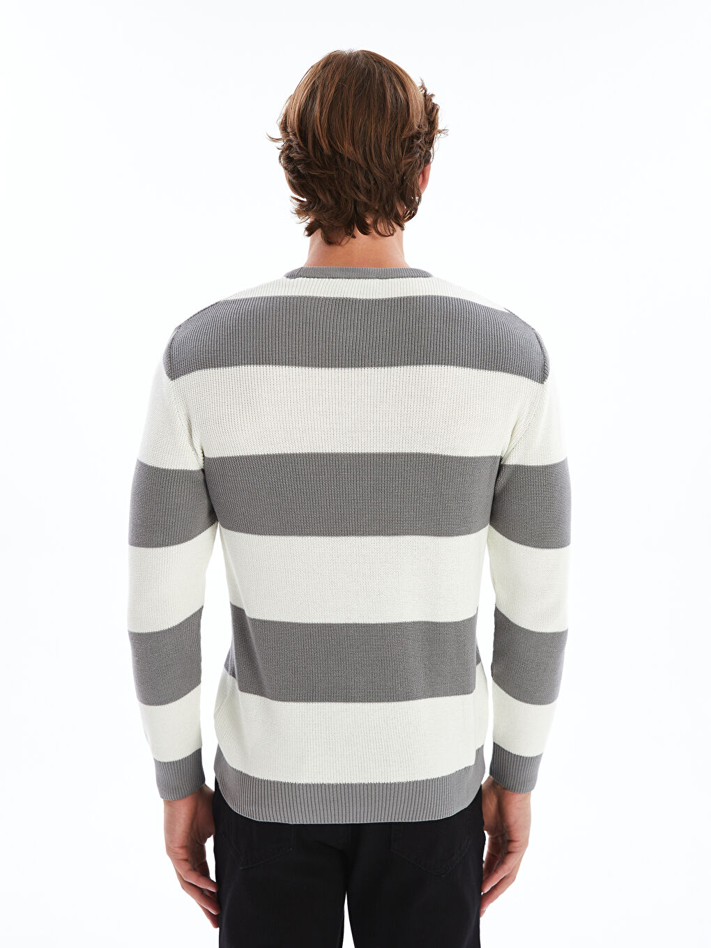 XSIDE Crew Neck Long Sleeve Color Block Men's Knitwear