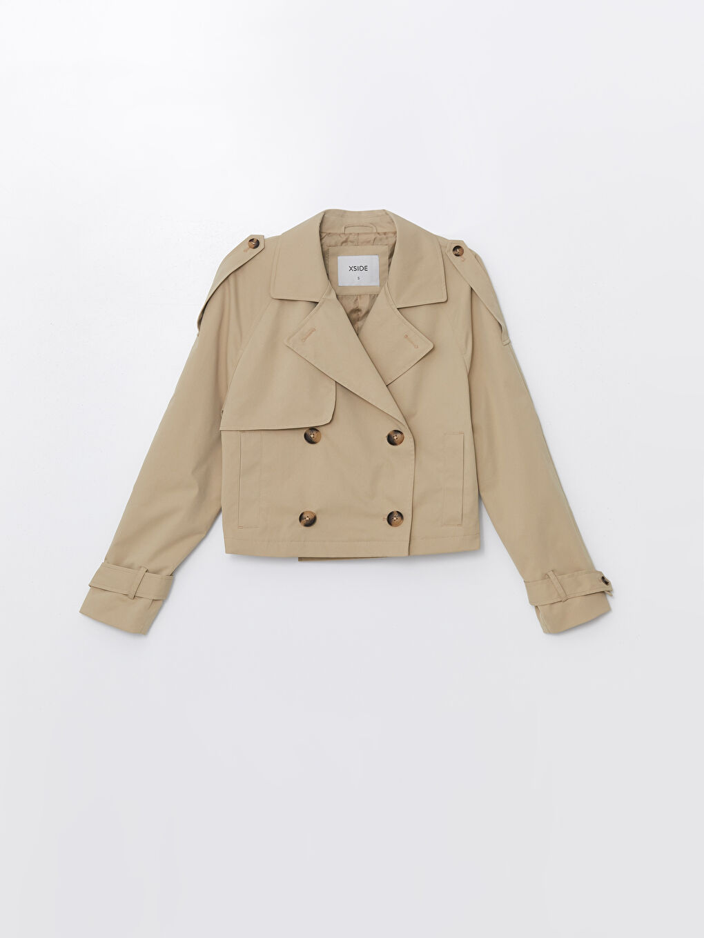 XSIDE Jacket Neck Women's Trenchcoat -W43413Z8-YCB