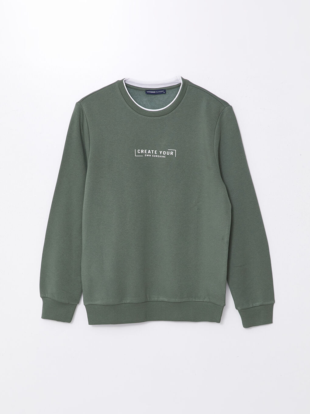 完売 Crew -W44109Z8-HBA Sweatshirt Thick Men's Printed Neck ジャケット・アウター